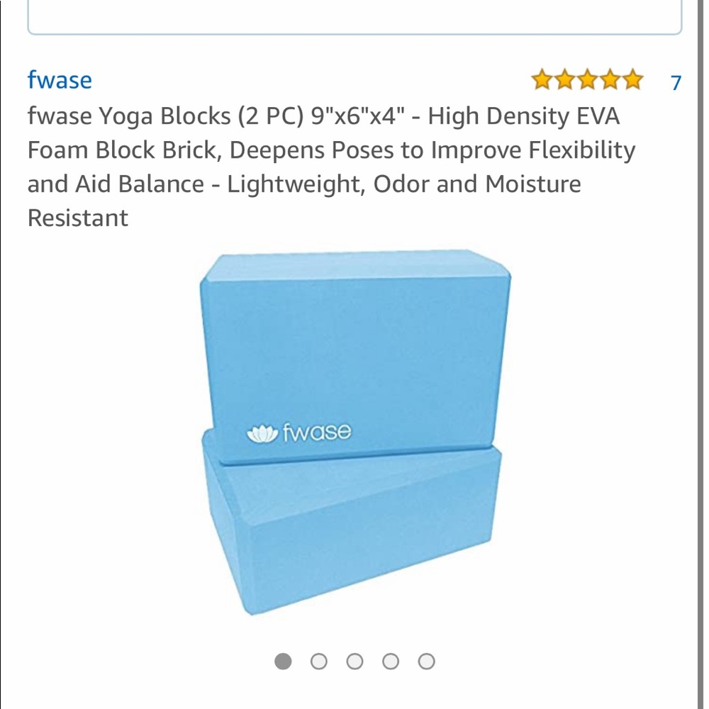 FWASE yoga blocks blue foam two piece